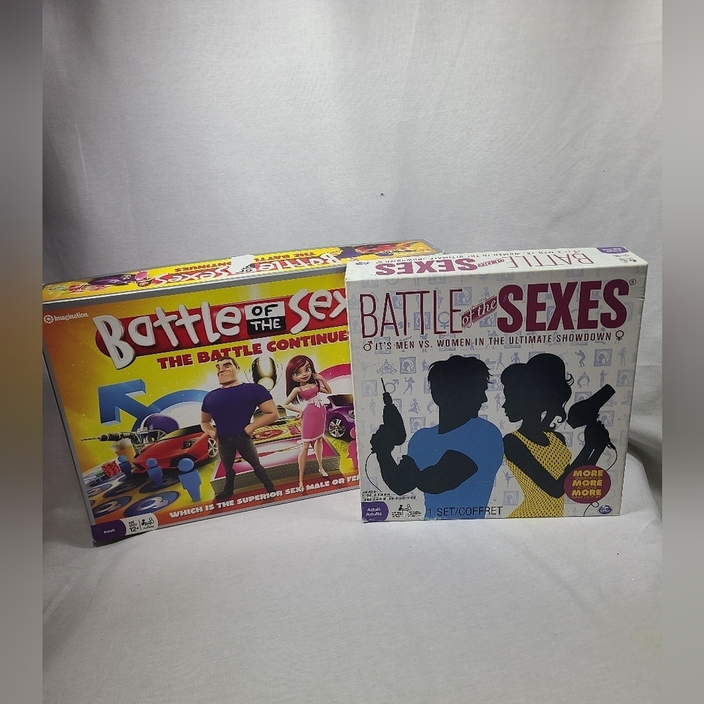 Battle of the Sexes board game lot- ultimate showdown & The battle continues